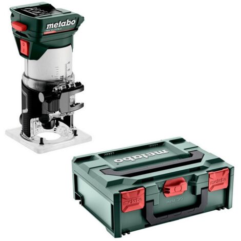 Akku-Kantenfräse FMV 18 LTX BL 8 – Brushless-Motor für hohe Fräsgeschwindigkeit – Stufenlose Tiefeneinstellung – 1 kg leicht – inkl. Absaugadapter und metaBOX 145L (1/5)