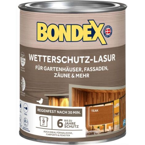 BONDEX WETTERSCHUTZ-LASUR TEAK 0,75 L - 466142 (1/4)