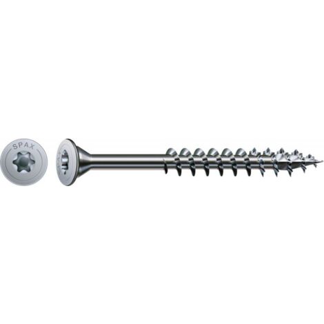 SPAX Universalschraube, Tellerkopf Teilgewinde, 5 x 87 mm, 25 Stück, T-STAR plus T20, 4CUT, WIROX - 4251010500877 (1/4)