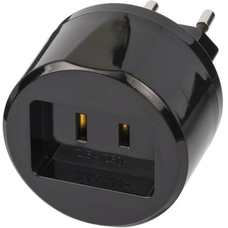 Brennenstuhl Reisestecker USA =  Euro mit 2,5A Sicherung - 1508500010