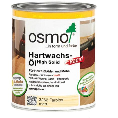 Osmo Hartwachs-Öl Rapid Farblos Matt 0,75 l - 10300101