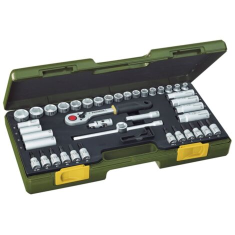 PROXXON Steckschlüsselsatz mit Knüppelratsche, 3/8" (47-teilig) - 23282