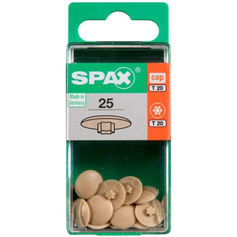 SPAX Kunststoff-Abdeckkappen für T-STAR plus T20, beige, 25 Stück - 4000002123011