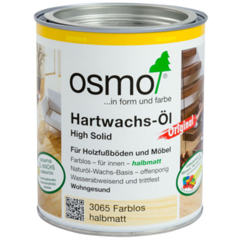OSMO 3065 Hartwachs Öl Farblos Halbmatt 750ml