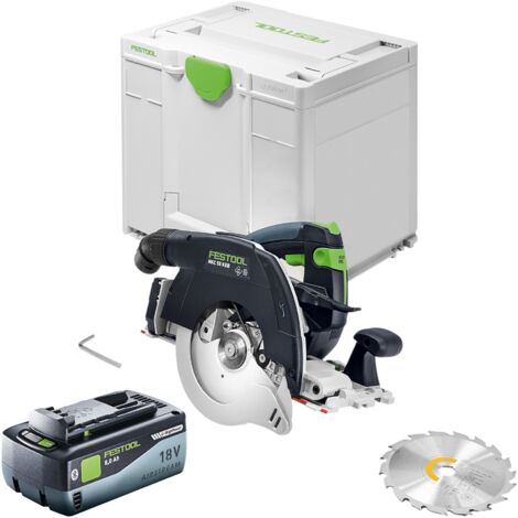 Festool HKC 55 KEB-Basic Akku Handkreissäge 18 V 160 mm Brushless + 1x Akku 8,0 Ah + Systainer - ohne Ladegerät (1/5)