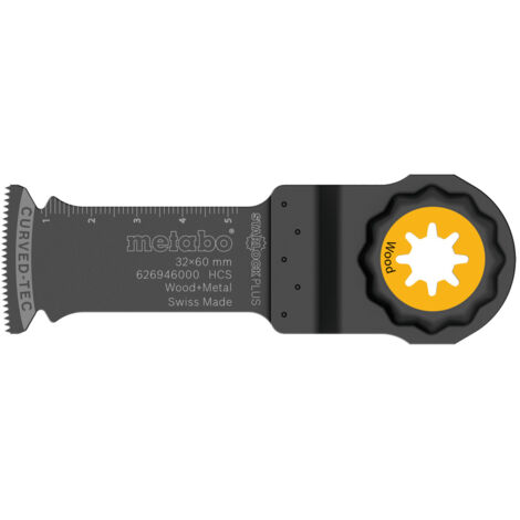 Metabo – Tauchsägeblatt Starlock Plus 626946000 – HCS für Weichholz – 32 x 60 mm – Saubere Schnitte ohne Splitter – Konvexe Zahnreihe (1/3)