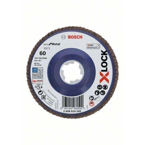 Bosch PRO X571 X-Lock Fächerschleifscheibe 115 mm G60 - 2608619206