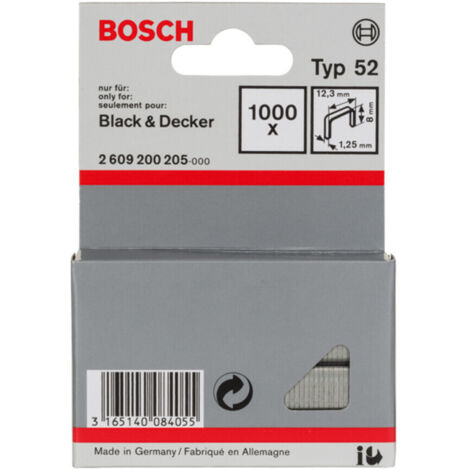 Bosch Flachdrahtklammer Typ 52, 12,3 x 1,25 x 8 mm 2609200205