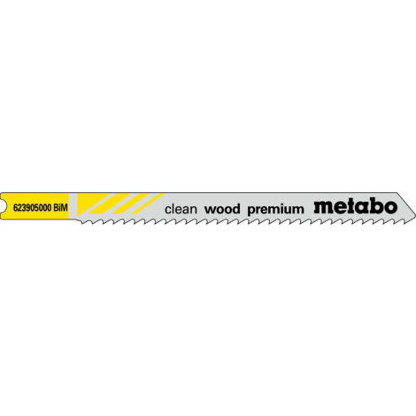 METABO 5 U-Stichsägeblätter "clean wood premium" 82/ 2,5 mm, BiM, Universalschaft (623905000) (1/3)