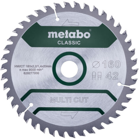 Metabo Kreissägeblatt Multi Cut Classic 160x20mm 42 Zähne