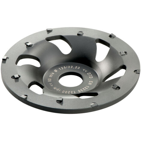 Metabo – Diamantschleiftopf PKD Ø 125 mm – für elastische Schutzanstriche und Bitumen – 12 Segmente – hohe Arbeitshöchstgeschwindigkeit 80 m/s (1/5)
