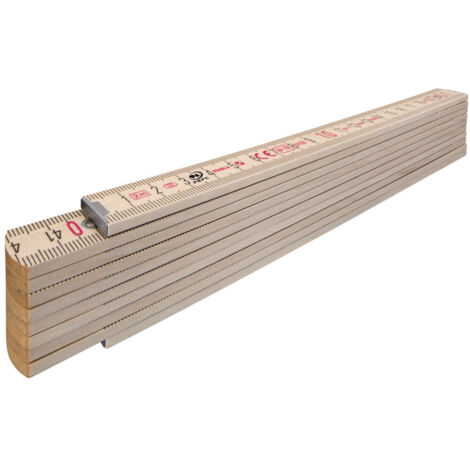 STABILA Holz-Gliedermaßstab Type 407 N, 2 m, naturfarben, metrische Skala - 14348 (1/4)