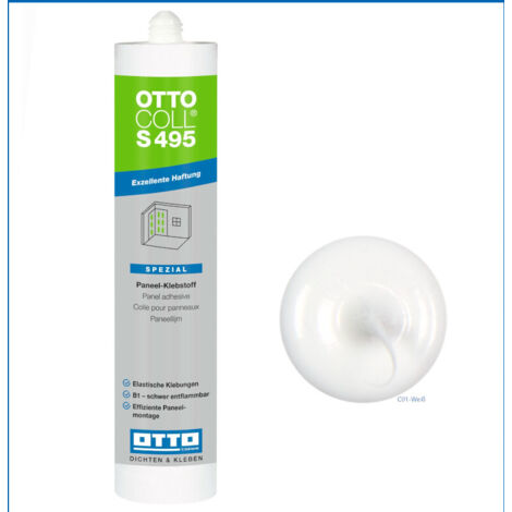 OTTOCOLL S 495 Paneel-Klebstoff 310 ml Kartusche C01 weiss - 7495401