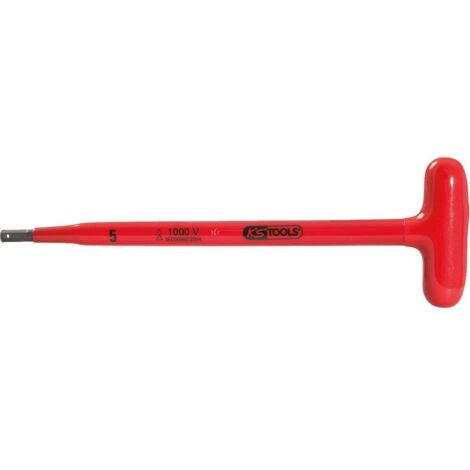 KS Tools T-Griff-Innensechskant-Stiftschlüssel mit Schutzisolierung, 5x200mm - 117.1679 (1/3)