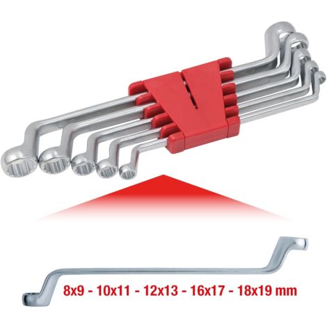 KS Tools Doppel-Ringschlüssel Satz, gekröpft, 5-tlg 8-19mm - 517.0295 (1/3)