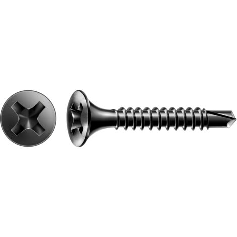 SPAX GIX-D Bohrspitze, 3,5 x 45 mm, 500 Stück, Vollgewinde, Trompetenkopf, Kreuzschlitz H2, Bohrspitze - 1991170350455