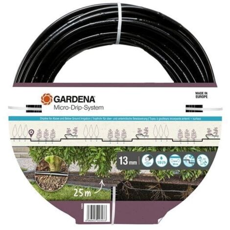 GARDENA 13503-20 Micro-Drip-System Tropfrohr über & unter der Erde 25 m