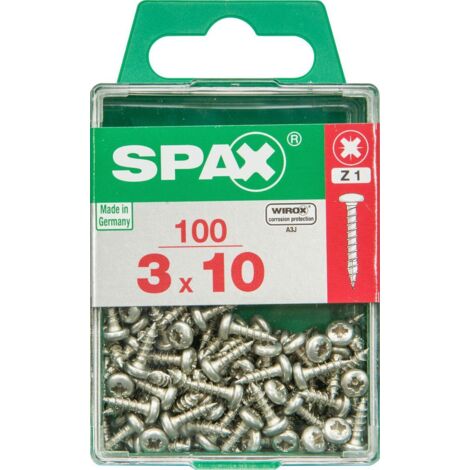 Schachtel mit 100 Einheiten Spax-Holzschraube mit Wirox-Rundkopf 3,0 x 10 mm Spax (1/3)