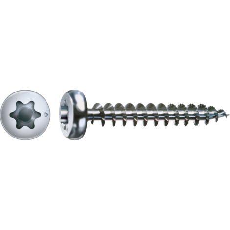 SPAX Universalschraube, 3 x 16 mm, 200 Stück, Vollgewinde, Halbrundkopf, T-STAR plus T10, S-Spitze, WIROX - 0201010300163