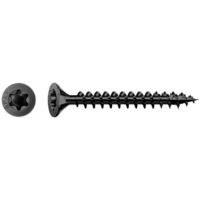 SPAX Universalschraube, 4 x 30, Vollgewinde, Senkkopf, T-STAR plus T20, 4-CUT, Schwarz verzinkt, 50 Stück - 4191040400302