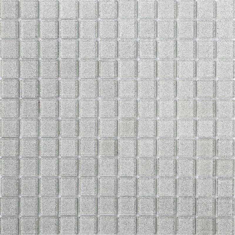 Borders Splashbacks Mosaic Tiles Sheet, Silver Sparkle Mosaic Tiles