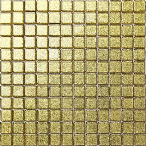 1 SQ M Gold Glitter Glass Mosaic Tiles Bathroom Bath Splashback Border (MT0080)