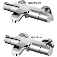 Deck Or Wall Mounted Eco Active Thermostatic Chrome Bathroom Bath Mixer Taps