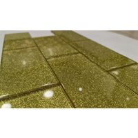 16 Pack of Gold Glitter Subway Tile 75mm x 150mm (MT0201)