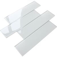 8 Pack of Superwhite Glass Subway Tile 75x300mm (MT0199)
