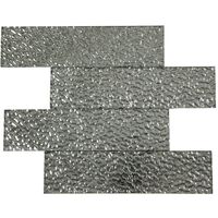 Square Metre of Silver Lava Glass Subway Tile 75x300mm (MT0192)