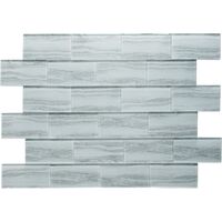 White Wood Effect Glass Subway Tile 75x150mm (MT0182)