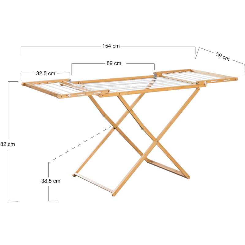 Bambus Nudelständer Klappbar - 14 Haken Für Hausgemachte Pasta