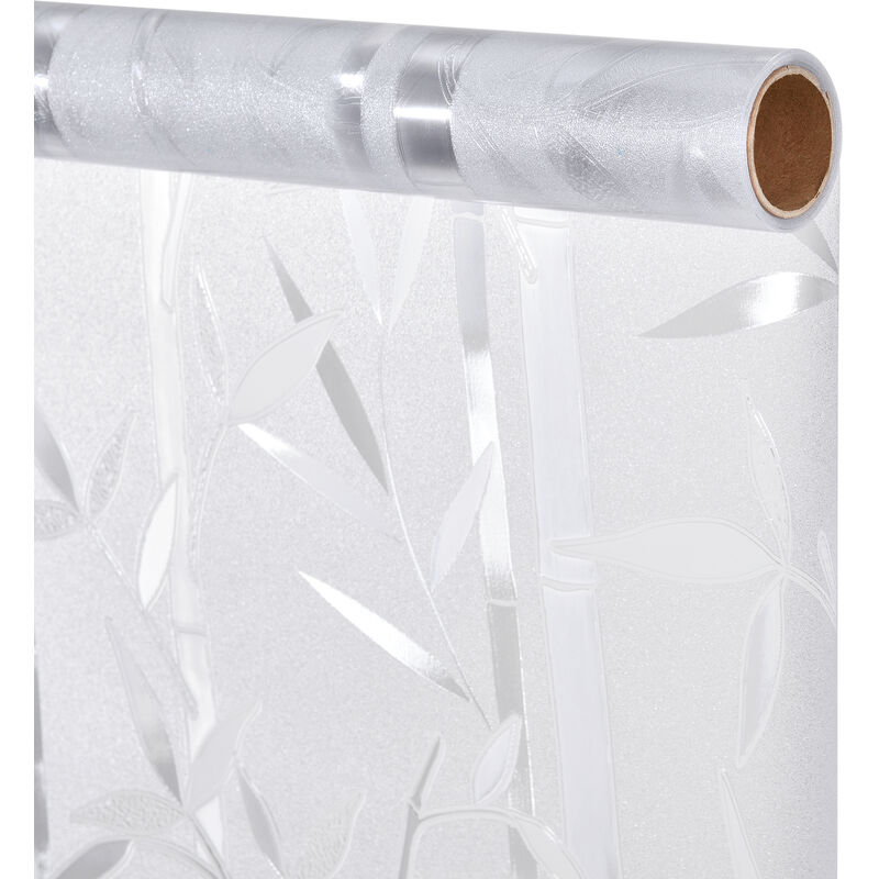 casa.pro statisch Fenster ® Sichtschutzfolie Milchglas Bambus 100 cm x 4 m