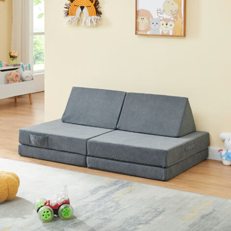 en.casa] Speelbank Norhulta 5-delig kindersofa modulair kussenbankje