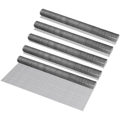 Maschendrahtzaun 5 Rollen 1x5 m/Rolle Grau pro.tec