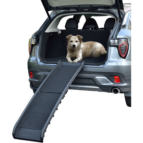 Hunderampe Hundetreppe Auto Kofferraum Treppen Rampe Einstiegshilfe für  Hunde Klappbar Aluminium Auswahl Längen 155 cm Petigi
