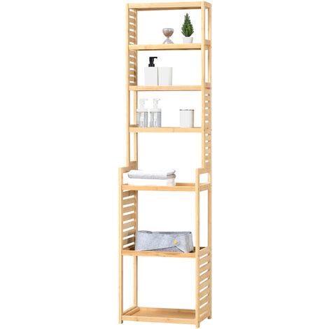 Standregal Forssa 165 x 42 x 28 cm Bambus Natur [en.casa]