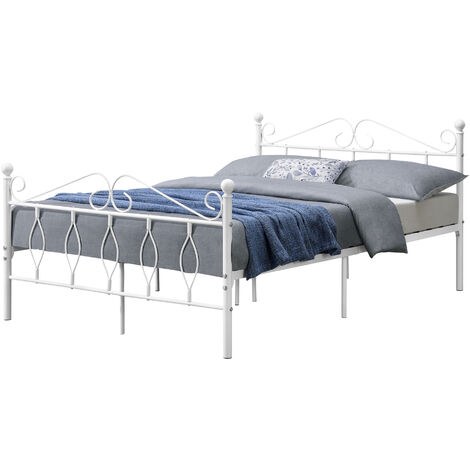 Metallbett Weiss 140x200