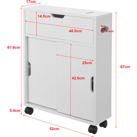 en.casa] Badkamerkast Kempele niskast 67x52x17 cm - 2 varianten