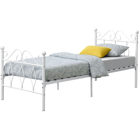 Metallbett Weiss 90x200