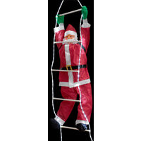 Weihnachtsmann auf Leiter 250cm LED beleuchtet