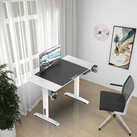 Höhenverstellbarer Tisch Visalia elektrisch 110x60cm Weiß [pro.tec]