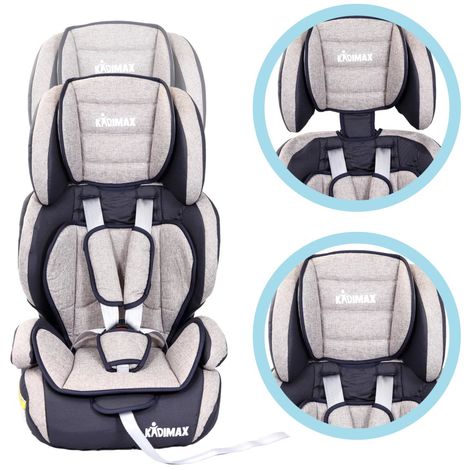 KIDIMAX® Autokindersitz Kinderautositz Autositz Kindersitz 9-36kg Gruppe  1+2+3 Grau/Blau