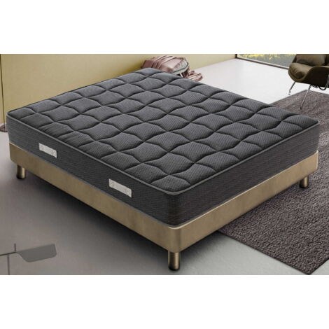 Matelas à mémoire de forme 135x190 - Hauteur 20 cm - Orthopédique - Rigidité H4 - Blackmoon