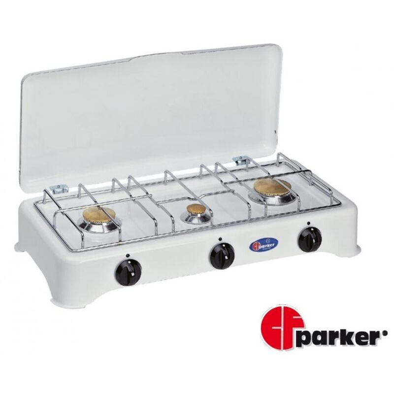 FORNELLO PARKER 4 FUOCHI GAS GPL (BOMBOLA) GRIGLIE E PIATTELLI