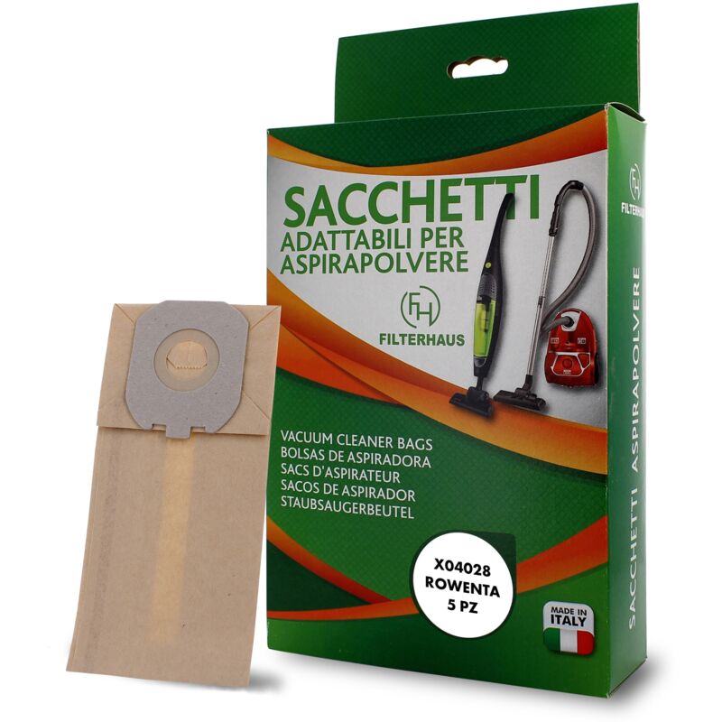8 Sacchetti Filtro Carta H213K Per Aspirapolvere Rowenta RH 56S