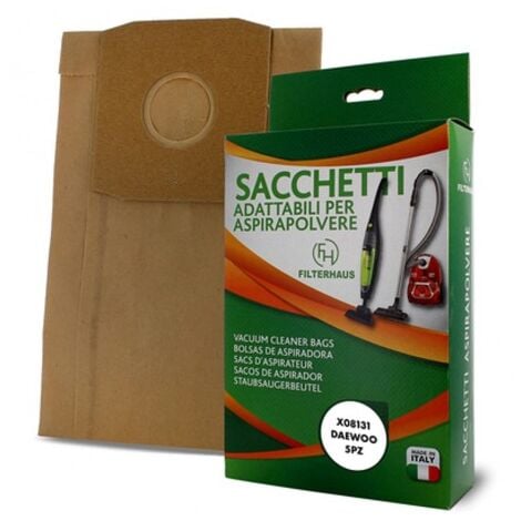 8 SACCHETTI ASPIRAPOLVERE DAEWOO SERIE RC 800 RC 320F RC 105 / 209 408 DA 40 - Foto 4