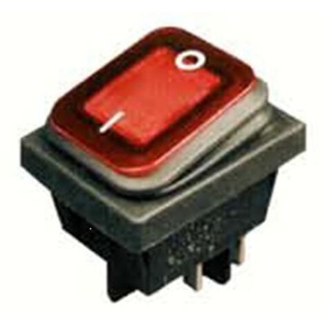 Interruttore A Bilanciere DC12V 20A Da 3 Pezzi Con Cappuccio Impermeabile LED Rosso, Interruttore A Leva In Metallo SPST, On/Off 2 Posizioni 3 Pin | Leroy Merlin