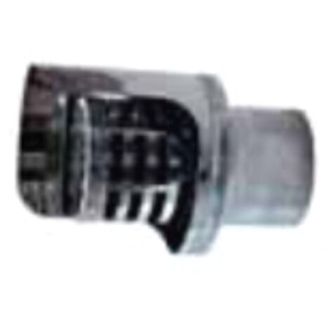 CAPPELLO ORIZZONTALE FINALE A GRIGLIA INOX diam 80 spess 0,58 STUFE A PELLET
