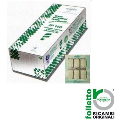 6 SACCHETTI ORIGINALI FOLLETTO VORWERK VK 140 VK 150